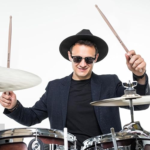 Miniatura 5 de Baquetas de batería 5A para adultos, 12 pares de baquetas clásicas de madera de arce para niños, accesorios de percusión de instrumentos musicales