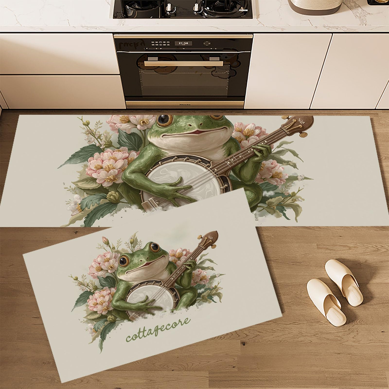 Tapis de cuisine au style rétro grenouille pour sublimer votre couloir et intérieur