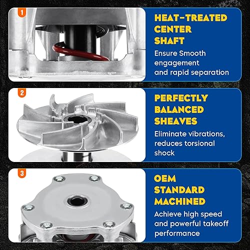 Miniatura 2 de YOUXMOTO Embrague de accionamiento primario para Polaris Sportsman 550 850 Touring XP 1000 2011 2012 2013 2014 2015 2016 Sportsman X2 550 11-14