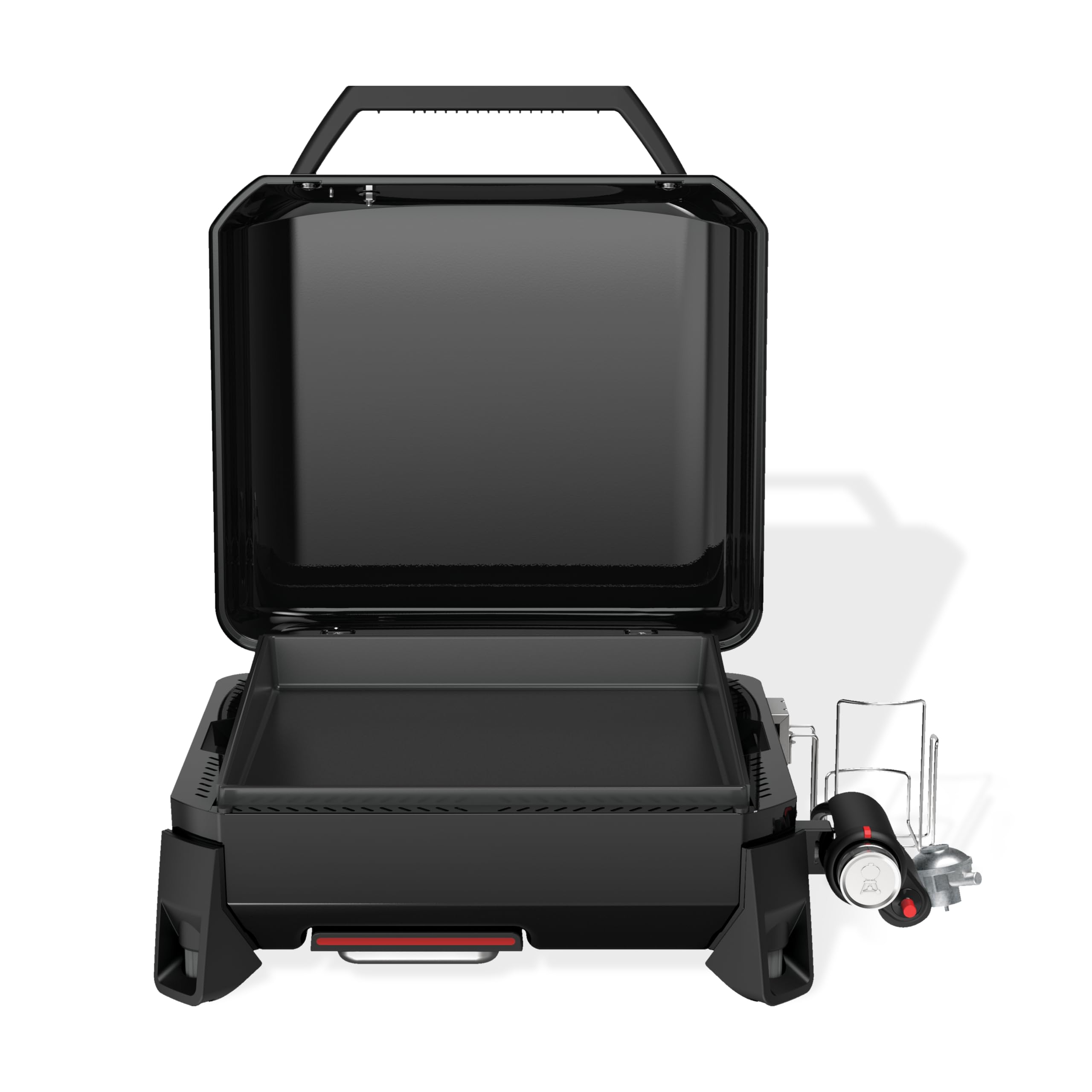 Weber Slate GP Tragbare Premium Gasgrillplatte | Gleichmäßige Hitze bis zum Rand, Bis zu 260 °C, Antihaft-Grillfläche (43 x 41 cm), Höhenverstellbare Füße, Schwarz