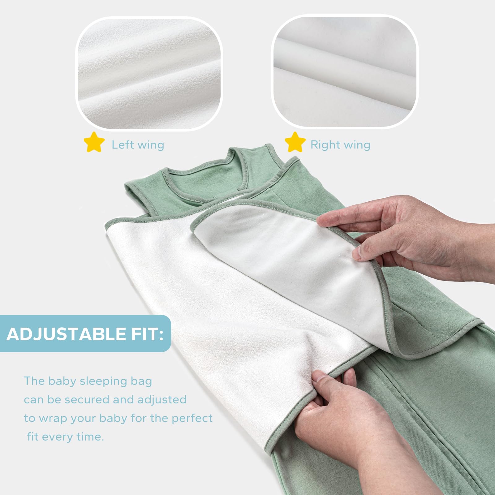 Sacchi Nanna Estivo 1 Tog Primavera Swaddle Neonato 0-12 Mesi Sacco a Pelo in 100% Cotone