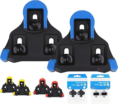 Miniatura 2 de NAACOO SPD-SL Bike Cleats Compatible with Shimano SPD-SL Road Pedals & SH-10 SH-11 SH-12 Cleats, Durable 3-Hole Cycling Shoe Clips Easy Clips &