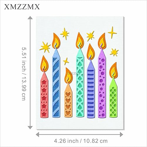 Miniatura 2 de XMZZMX Troqueles de corte de metal para fiesta de cumpleaños para hacer tarjetas, plantillas de kit de troqueles en relieve de papel, suministros de