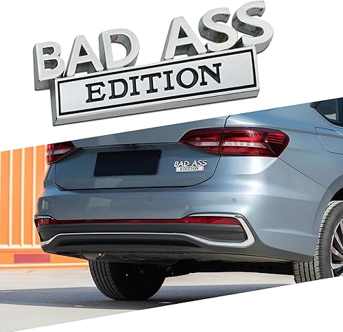 Paquete de 1 etiqueta de modificación para automóvil, edición metálica 3D, calcomanía para guardabarros, apta para el lado del automóvil, trasero,