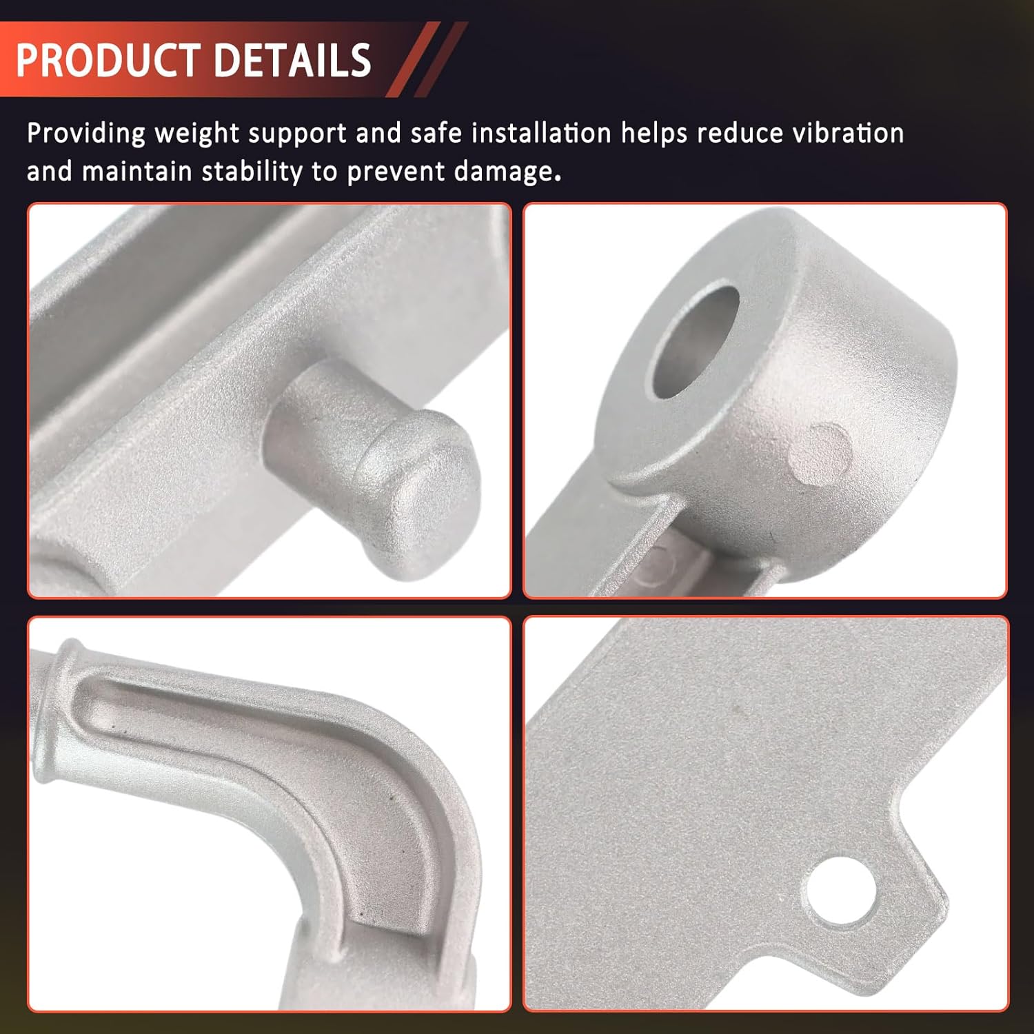 68275662AB 68395841AA Rear Exhaust Bracket Muffler Support Assembly Left & Right Compatible with 2019-2025 Ram 1500 Truck 3.0L 5.7L 6.2L with 2PCS Hanger Rubber