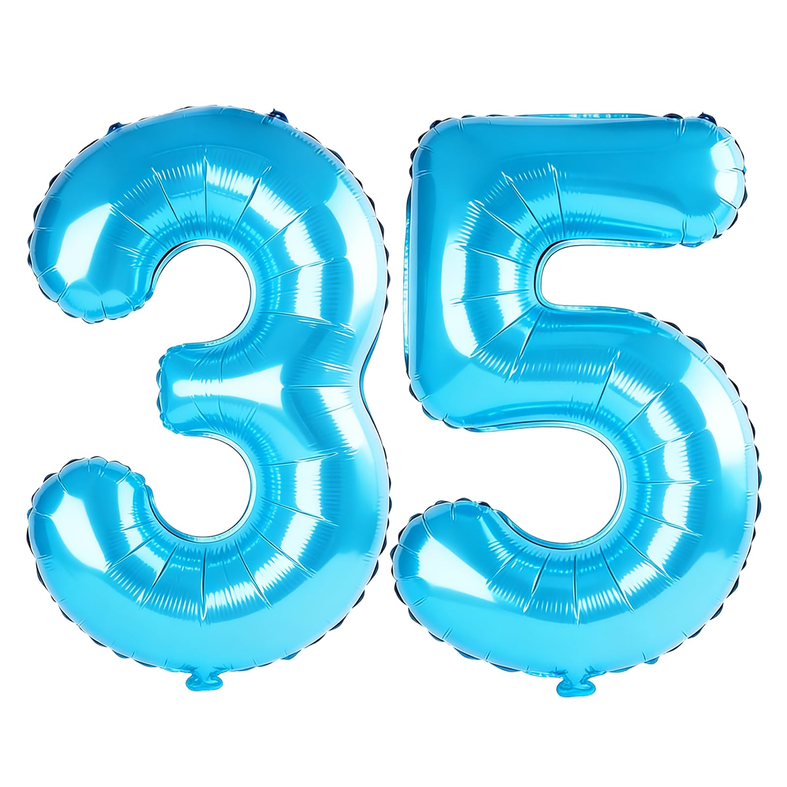 40 Inch Number 35 Balloons for 35th Birthday Party Decorations,0-100 Jewelry Blue Large No.35 Digital Balloons for Women Men and Her Him, Helium Foil Number Balloons for Wedding Anniversary