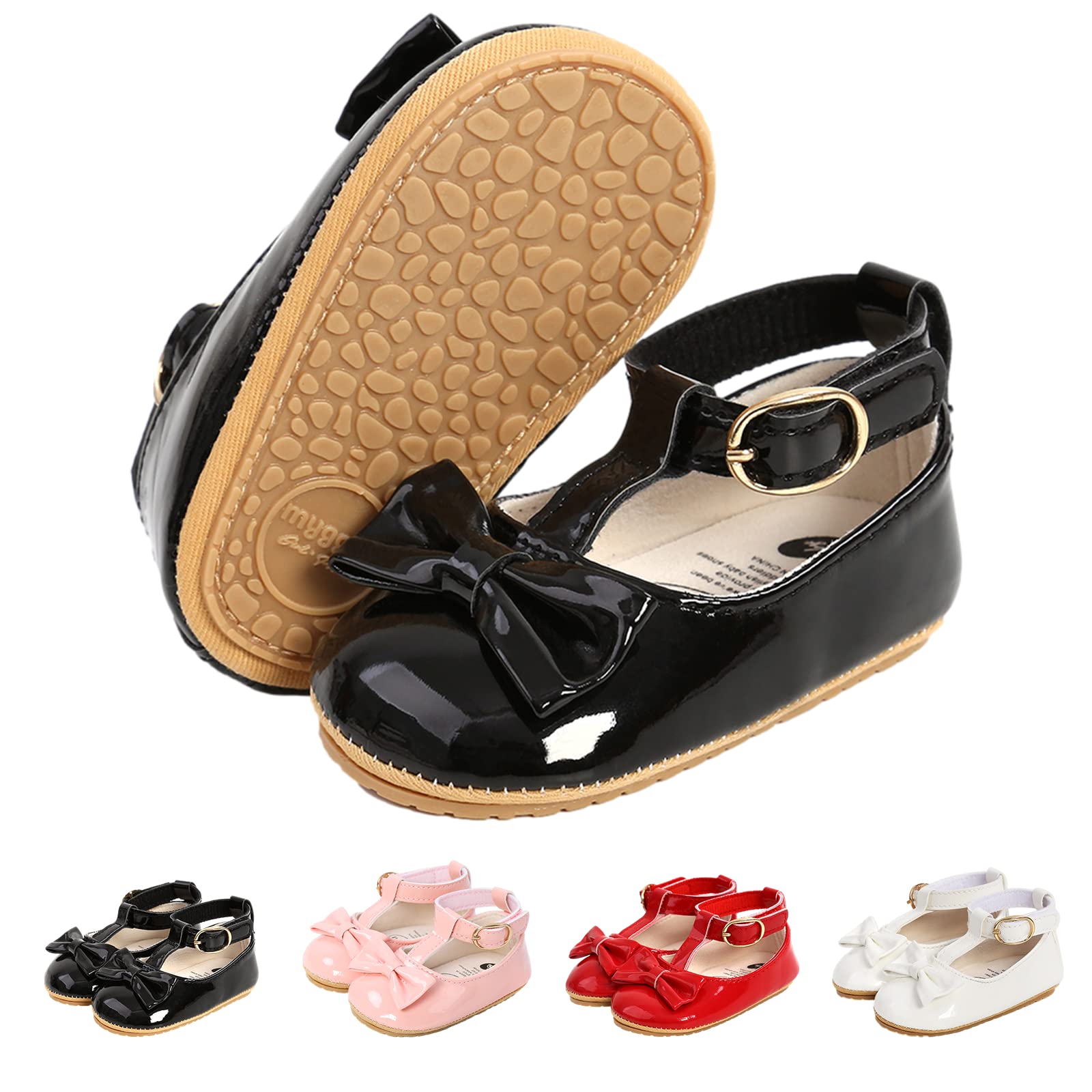 Baby Girls First Walking Shoes Mary Jane PU Leather Anti-Slip Princess Shoes Infant Baby Shoes — view 34