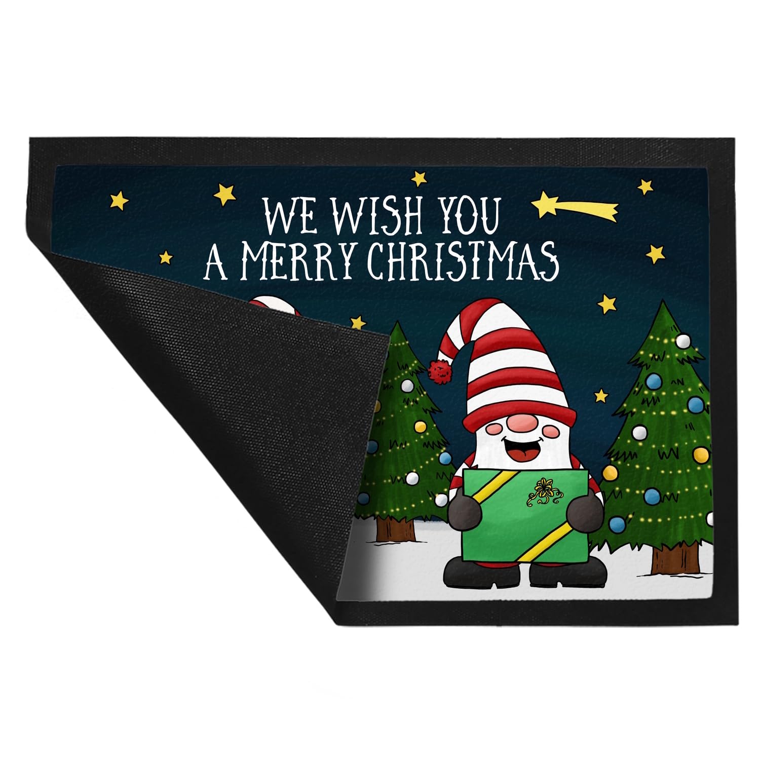 Trendaffe Weihnachts Fußmatte XL - Mit Weihnachtsmann Motiv 60x40cm Rutschfest