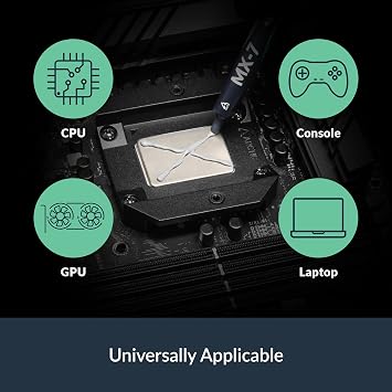 ARCTIC MX-7 (4 g) - CPU'lar, Konsollar, Grafik Kartları, Dizüstü Bilgisayarlar, İşlemciler, Çok Yüksek Isı İletkenliği, Uzun Dayanıklılık, İletken Olmayan, Kapasitif Olmayan Üstün Performanslı Termal