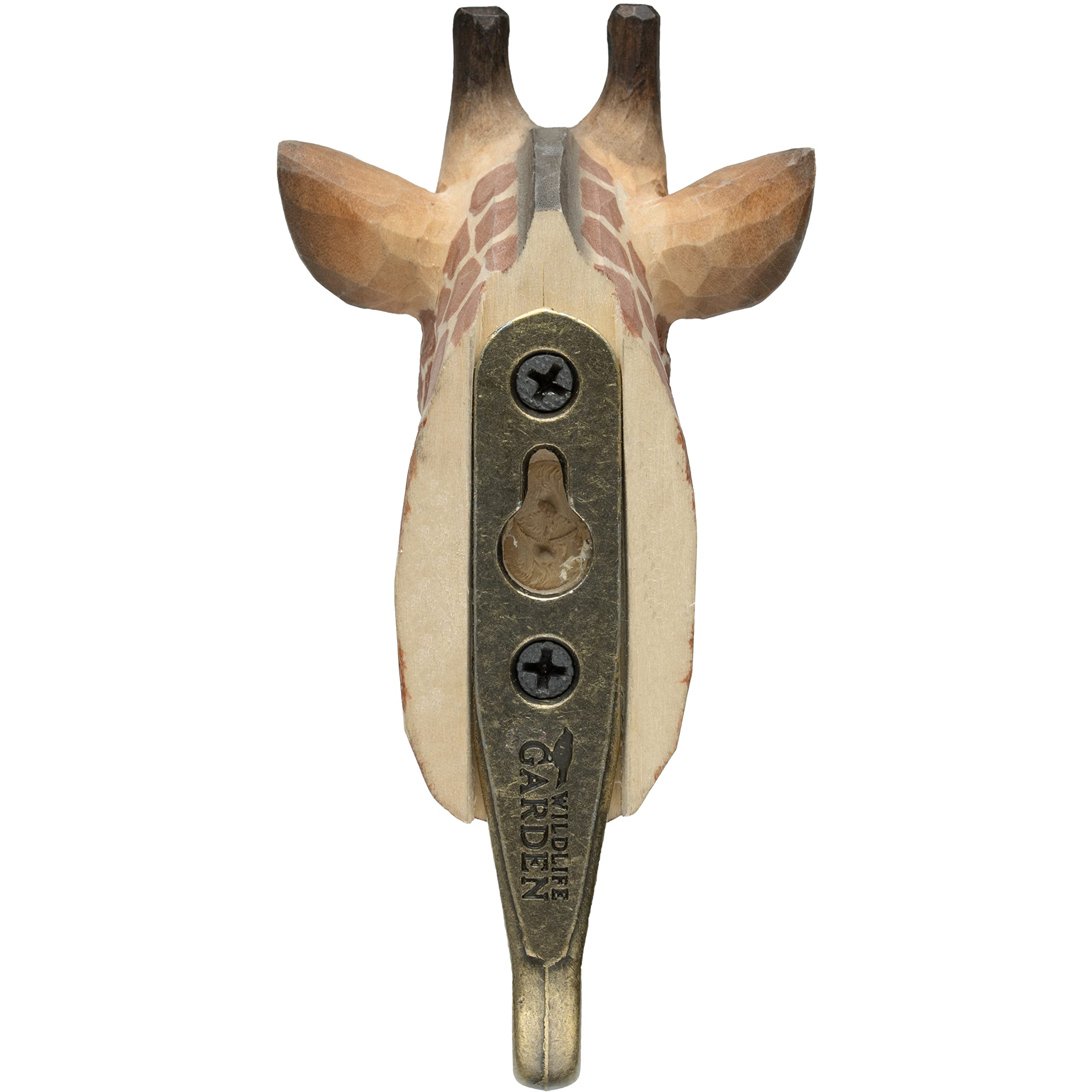 WILDLIFEGARDEN Wildlife Garden, Hook Giraffe (WG4534), Hand Carved Decorative Coat Hook, Wall Mounted, Made of Wood and Metal - Image 4