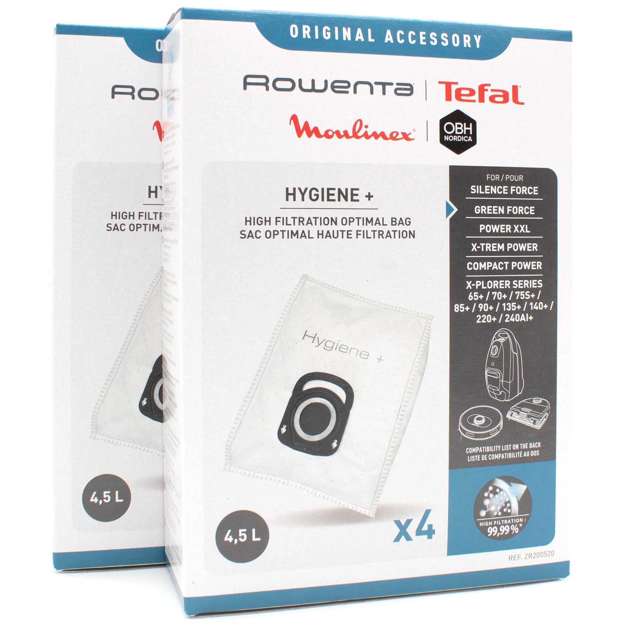 PakTrade 8 Sacchetti per aspirapolvere + 10 Profumi Compatibile con Rowenta X-Trem Power RO6866EA/411, X-Trem Power RO6875EA/410 | 8 Sacchetti, Deodoranti, Accessori, Ricambi
