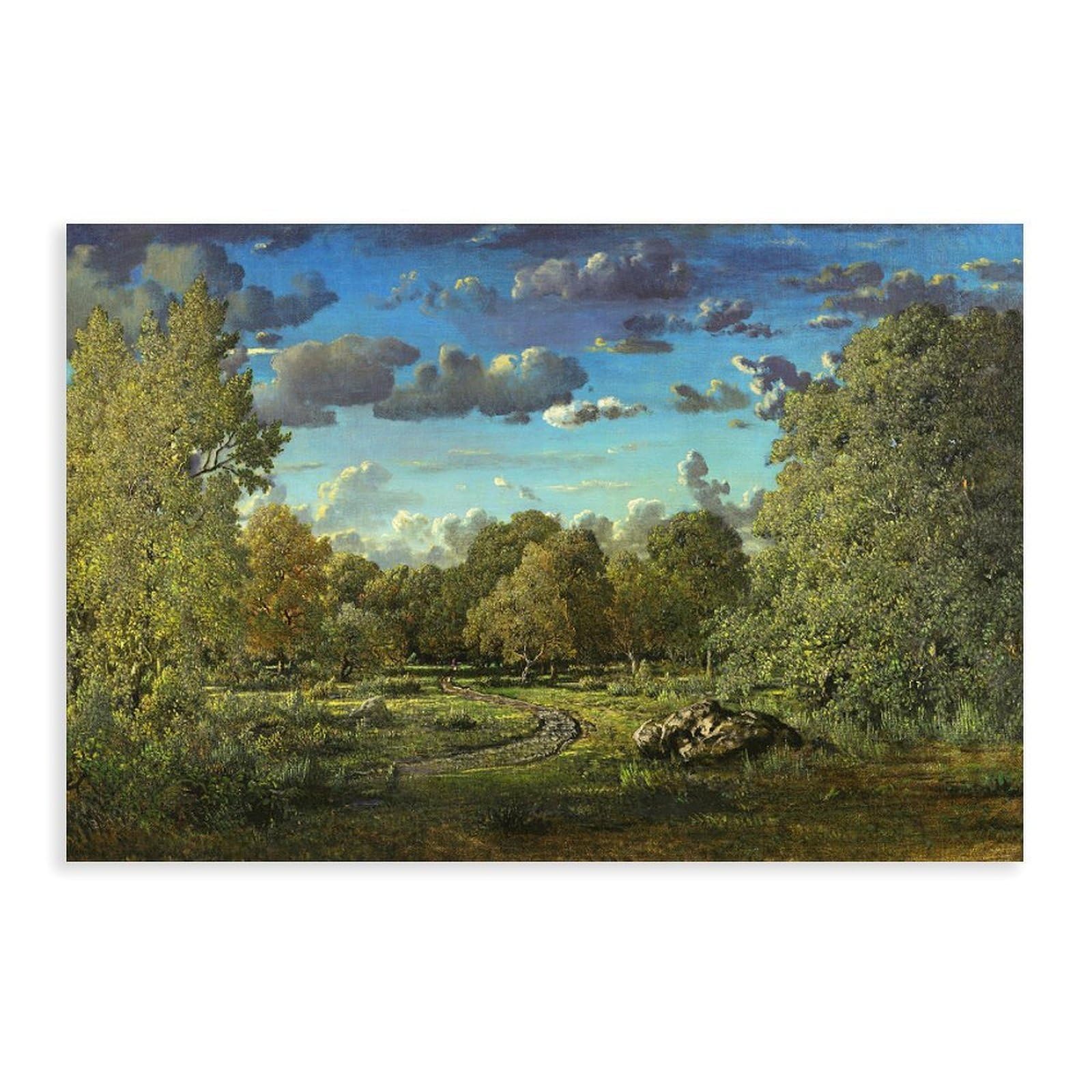 Dfjyjfgjj Theodore Rousseau,A Clearing In The Forest Of Fontainebleau Canvas Poster And Wall Art Picture Print Modern Family Bedroom Decor 24" L X 36" W