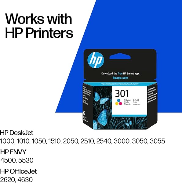 HP CH562EE 301 Original Ink Cartridge, Tri-color, Single Pack - 2