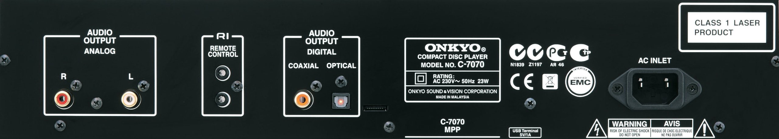 Onkyo C-7030 Lettore CD da scaffale, nero