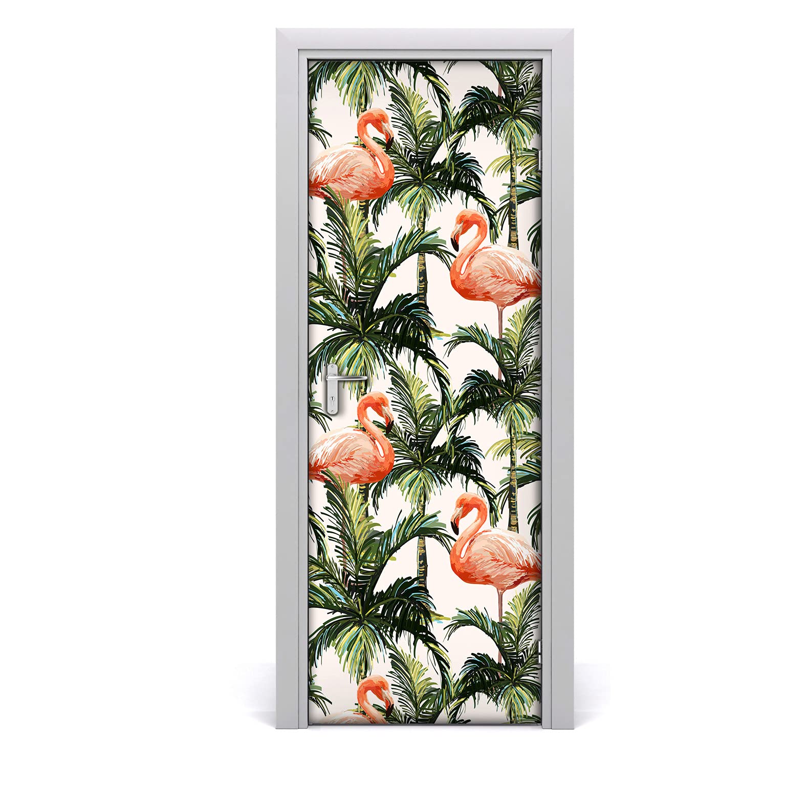 Papier peint sur la porte pour masquer les rayures sticker 85x200cm