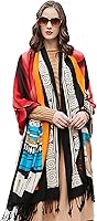 Vista 268 de DANA XU Manta de pashmina extragrande 100% de lana merina, bufanda de viaje, bufanda de cachemira para mujer, otoño e invierno, chal de gran