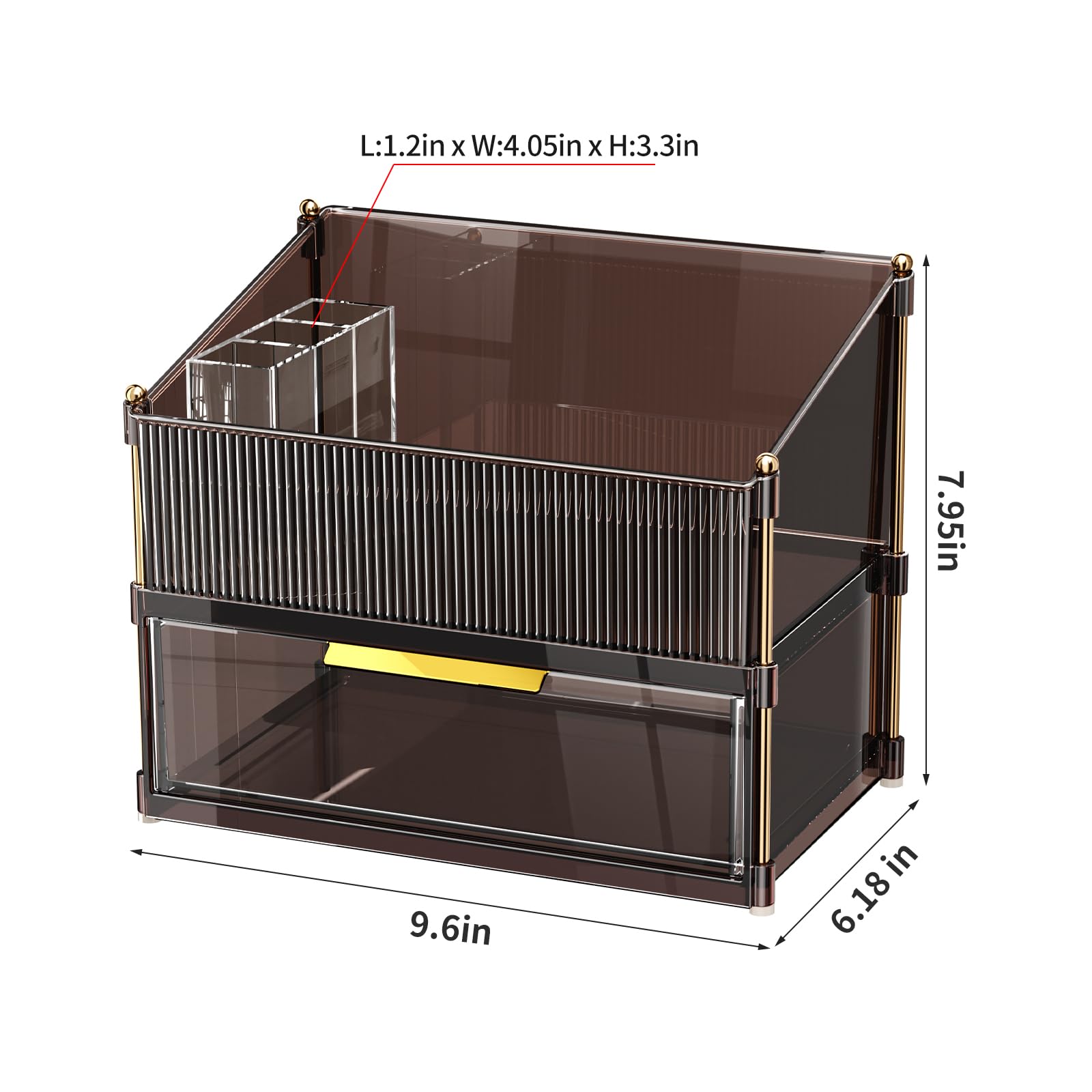 INVSSENE Stapelbarer Make-up-Organizer, Arbeitsplatte, Aufbewahrung von Parfüm, Hautpflege, Kosmetik, Lippenstift, Gesichtsmaske, Make-up-Pinsel-Paletten, ideal für Schminktisch, Badezimmer, Theke