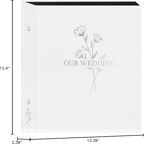 Vista 25 de Lanpn Álbum de fotos de boda de 4 x 6 pulgadas, 2 paquetes, cada paquete tiene capacidad para 50 imágenes, mini álbumes de fotos de lino con carga