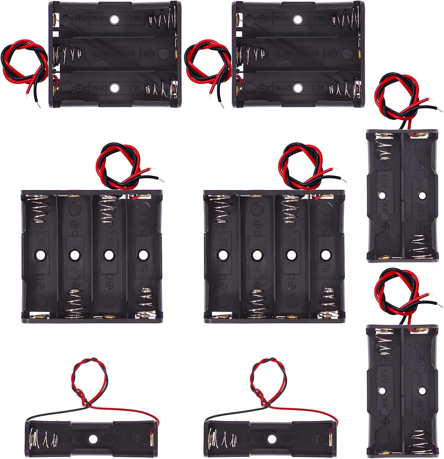 FOXTIP 8Pcs AA Battery Holders with Wire Includes 1 AA