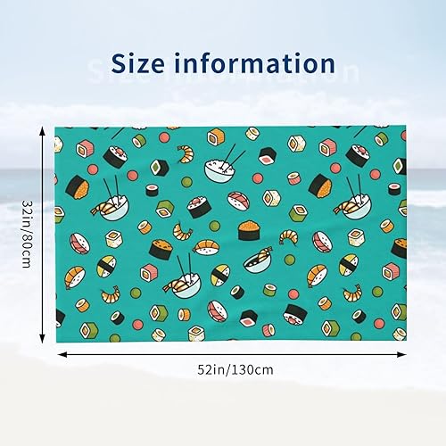 Miniatura 3 de Pevtufa Toalla de playa, toallas de playa de algodón de sushi (3) toallas de playa de gran tamaño, toallas de playa de gran tamaño, suaves y