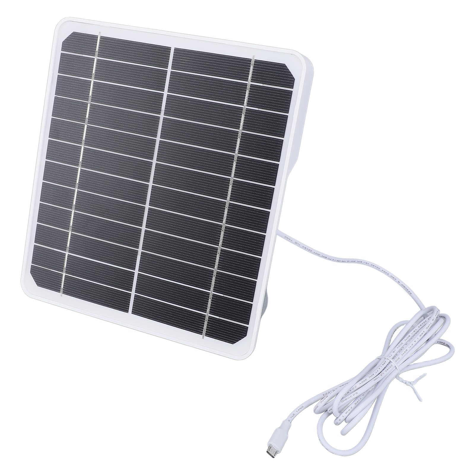 Marhynchus Pannello Solare per Telecamera, Pannello Solare Monocristallino da 20 W 5 V Converte in Modo Efficiente la Luce Solare, Ricarica Rapida per Telecamere di Sicurezza, IP68,