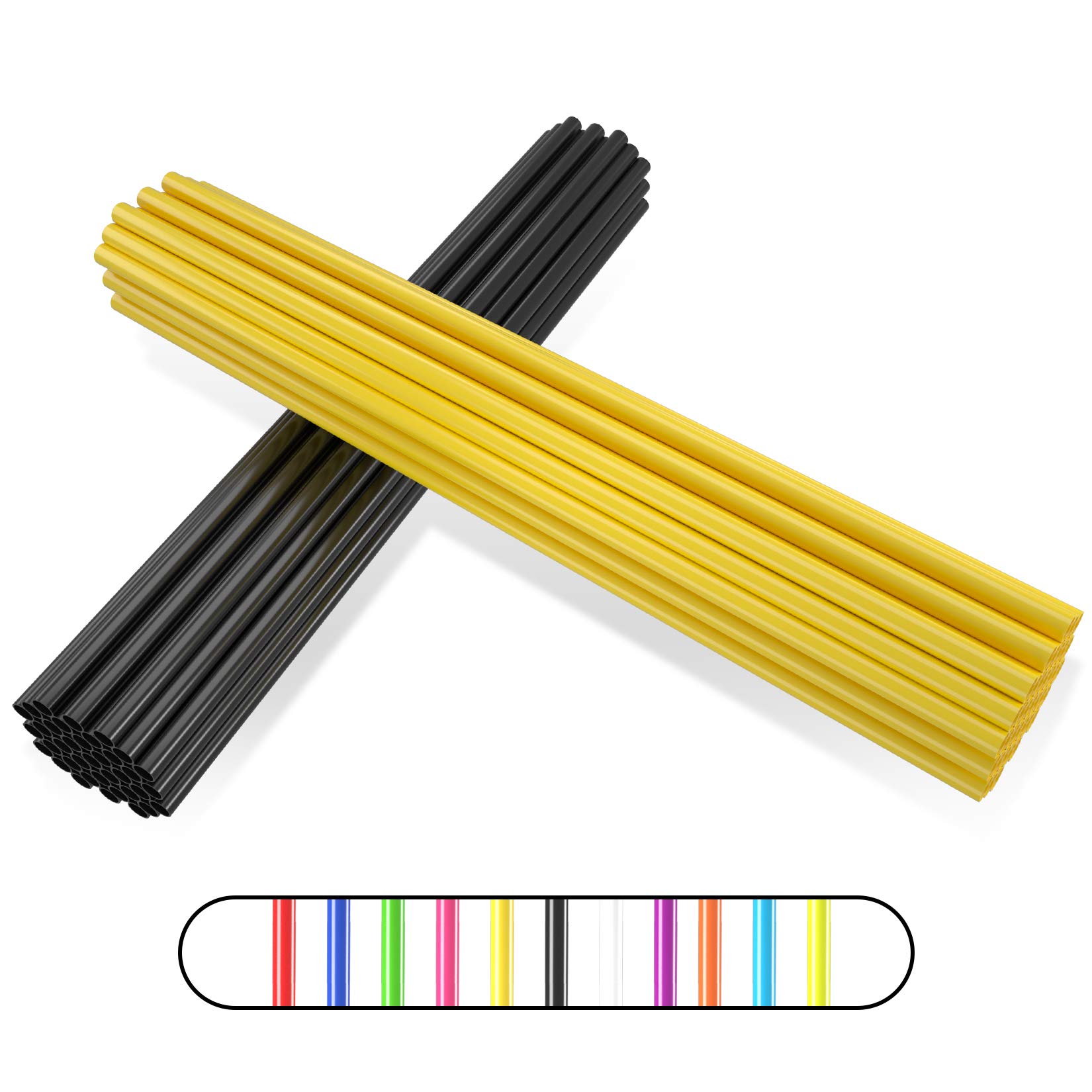 PSLER 72 PCS Wheel Rim Spoke Skins Covers Trim Wrap Cover Decoration Protector Pipe for Motorcycle Motocross Pit Dirt Bike FTT-BA+YE