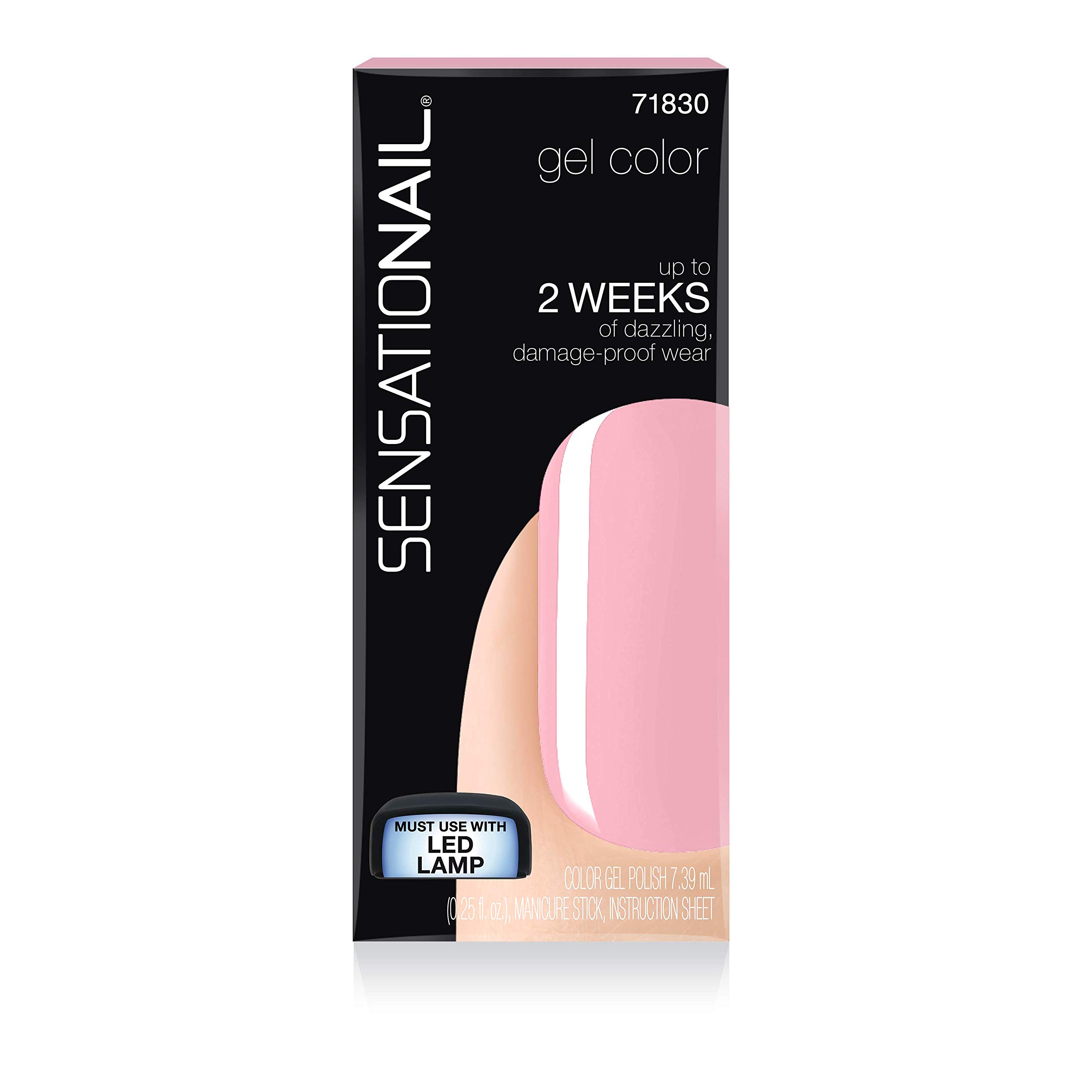 Sensationail Gel Nail Polish, Blushing Bride, 7.39ml, Pink/Pale/Glossy, At-Home Gel Polish