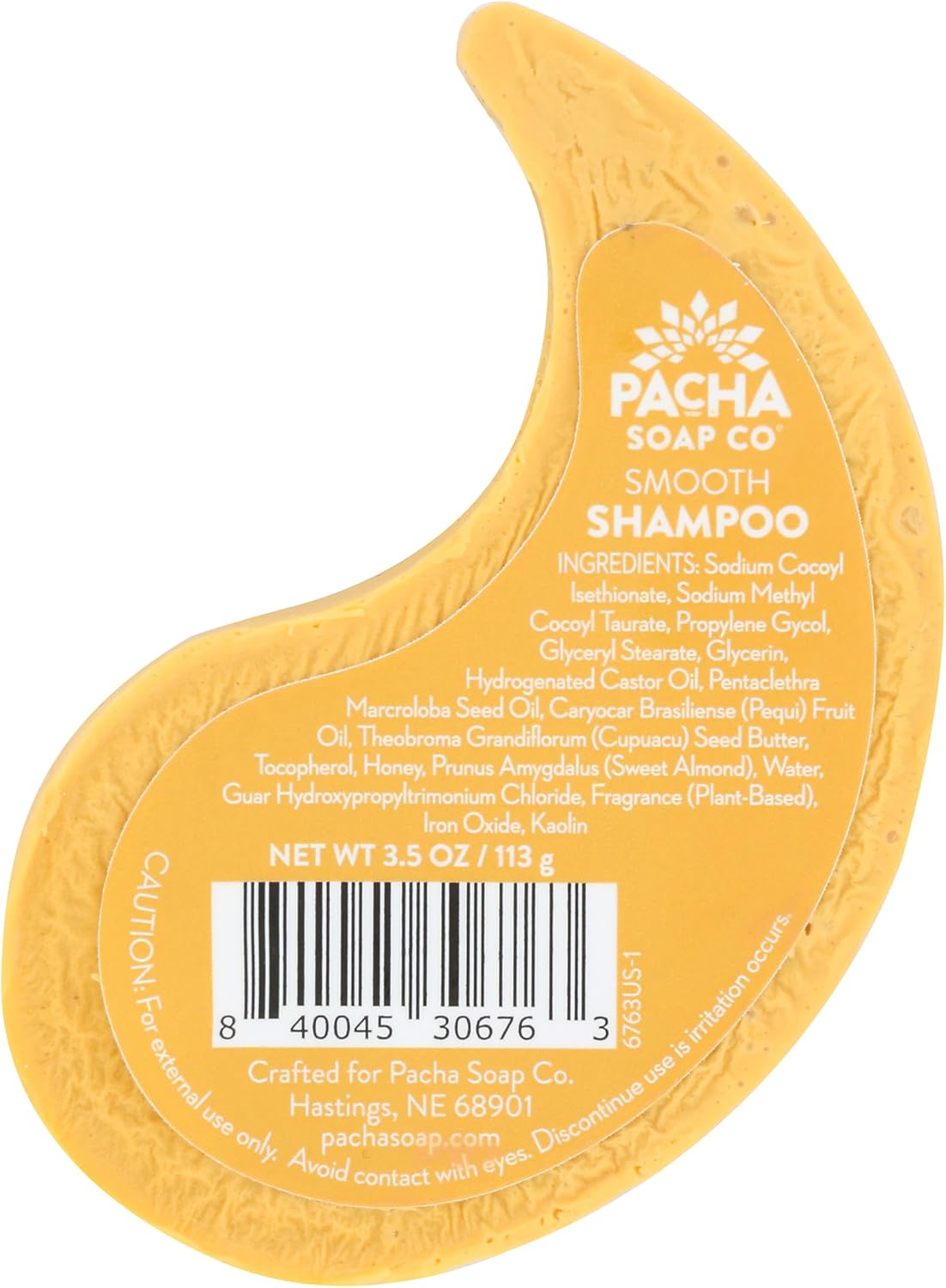 PACHA SOAP Smooth Shampoo Bar, 3 OZ Beauty & Personal Care