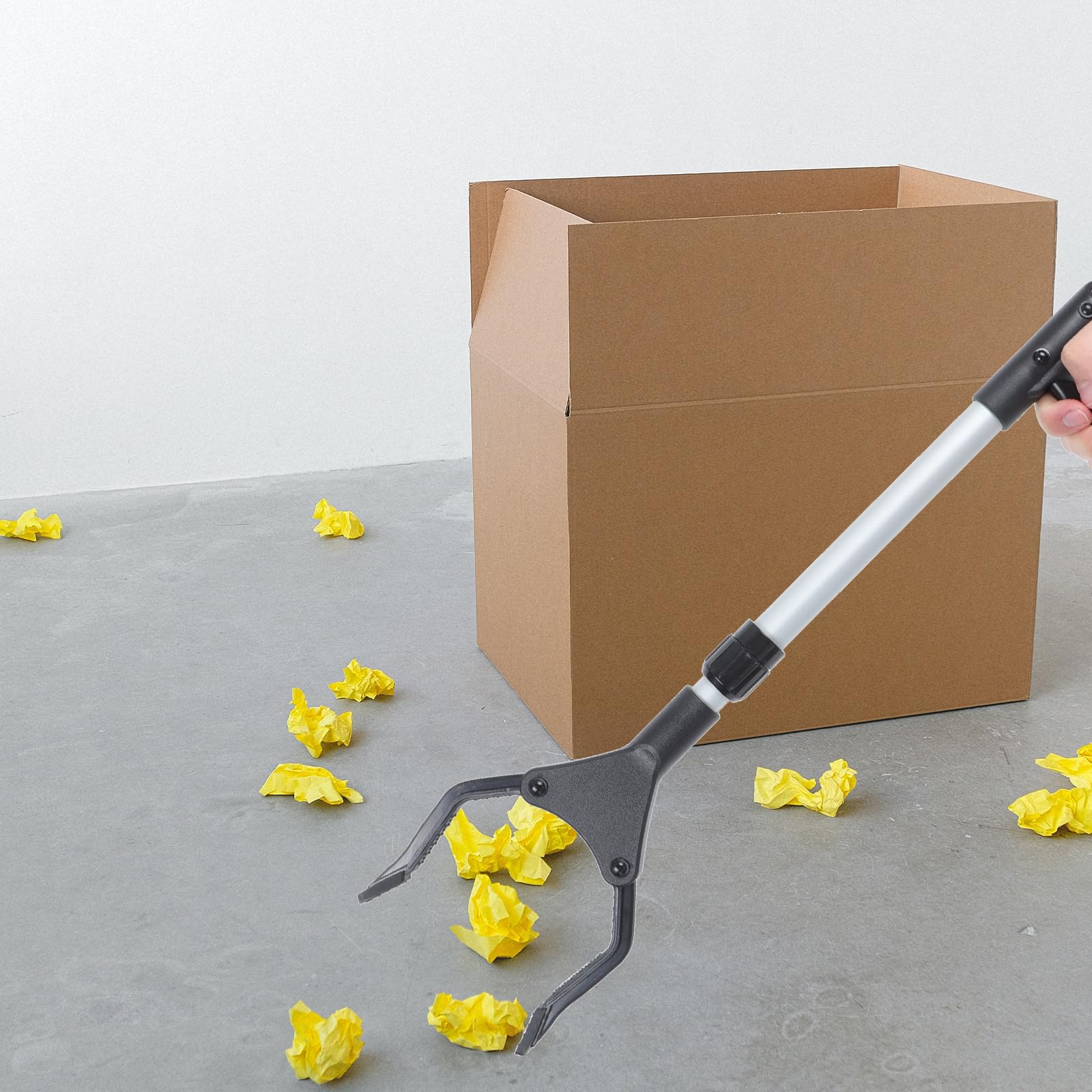 jojofuny Pince Poignée Confortable Ramasse Dechets en Alliage D'aluminium et Design Renforcé Pratique pour Ramassage Extérieur et Nettoyage de Jardin