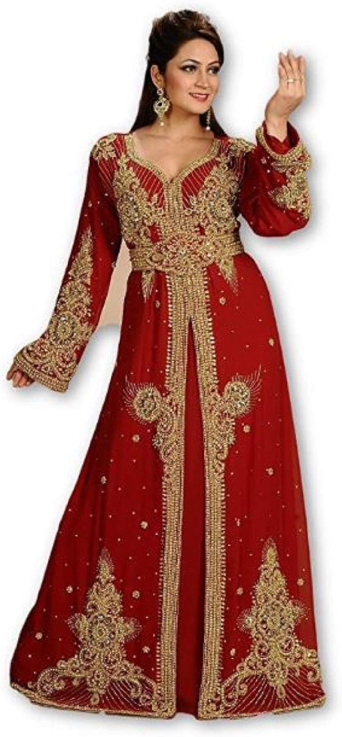 Mehreen Creation Dubai Kaftan Modern KHALEEJI TAKSHITA Dress for Women Gown