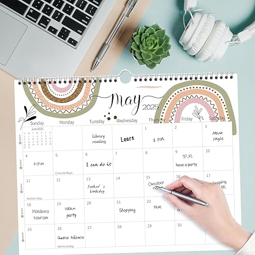 Miniatura 5 de Guasslee Calendario de pared 2024-2025, calendario de pared 2024, planificador de pared de 19 meses, junio 2024 a diciembre de 2025, calendario