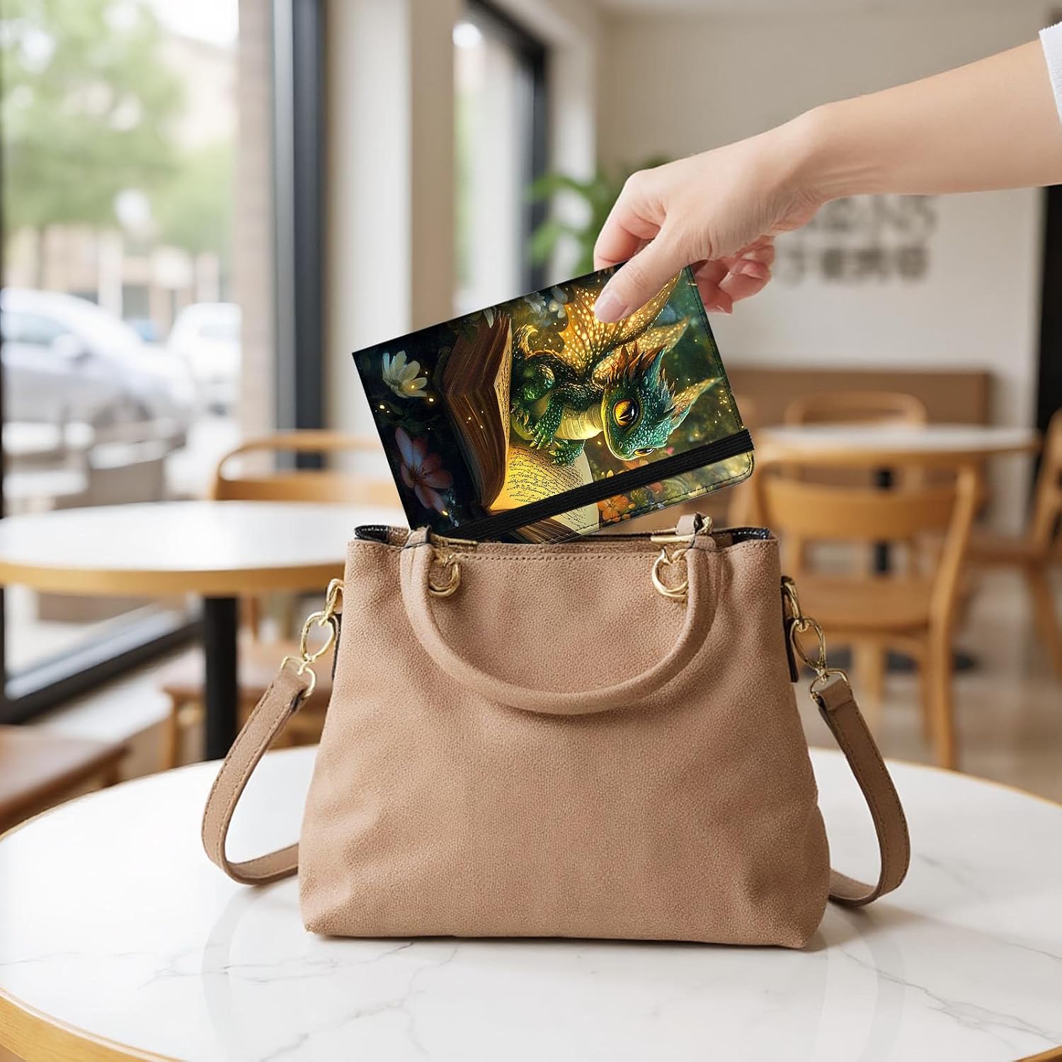 Passport Cover,Multi-Functional Travel Wallet,Stylish & Durable RFID Blocking Passport Holder, Travel Essentials for Men and Women,Fantasy Dragon