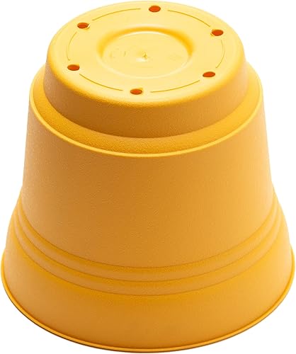 Miniatura 2 de Bloem Saturn SP1423 - Macetero con platillo, 14pulgadas, color amarillo tierra