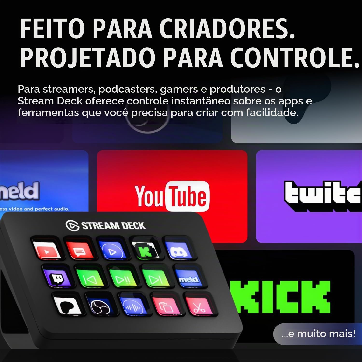 Stream Deck Elgato MK.2, 15 teclas Personalizáveis deLCD, USB-C