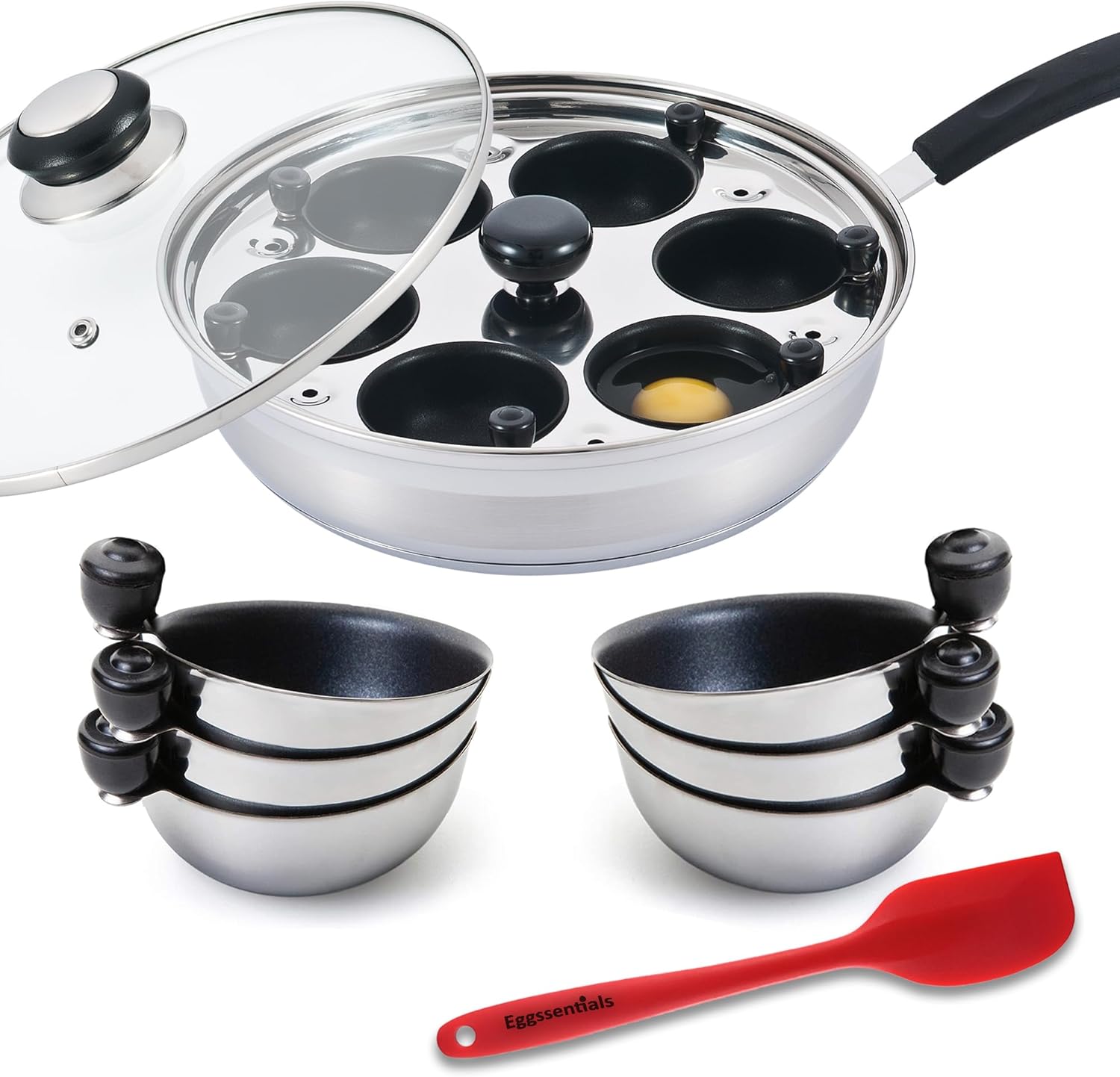 6 Cup Egg Poacher with Extra Cups
