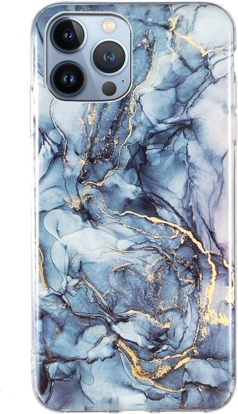 3 Custodie In Marmo Per IPhone 15 Con Glitter E Tecnologia IMD: Protezione Anti-giallo E Stile Unico! - 4