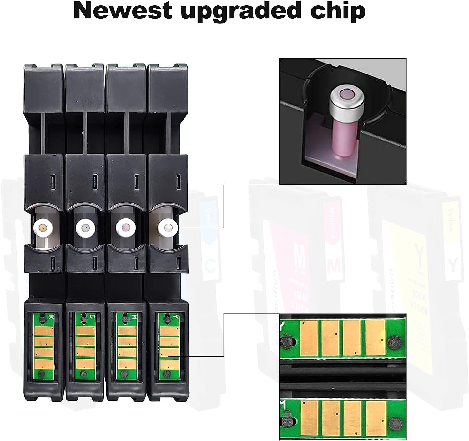 Cartucce Inchiostro Sublimazione OGOUGUAN - Compatibili Sawgrass SG400/SG800 E Ricoh, Set 4 Colori (nero/ciano/magenta/giallo) - Foto 6