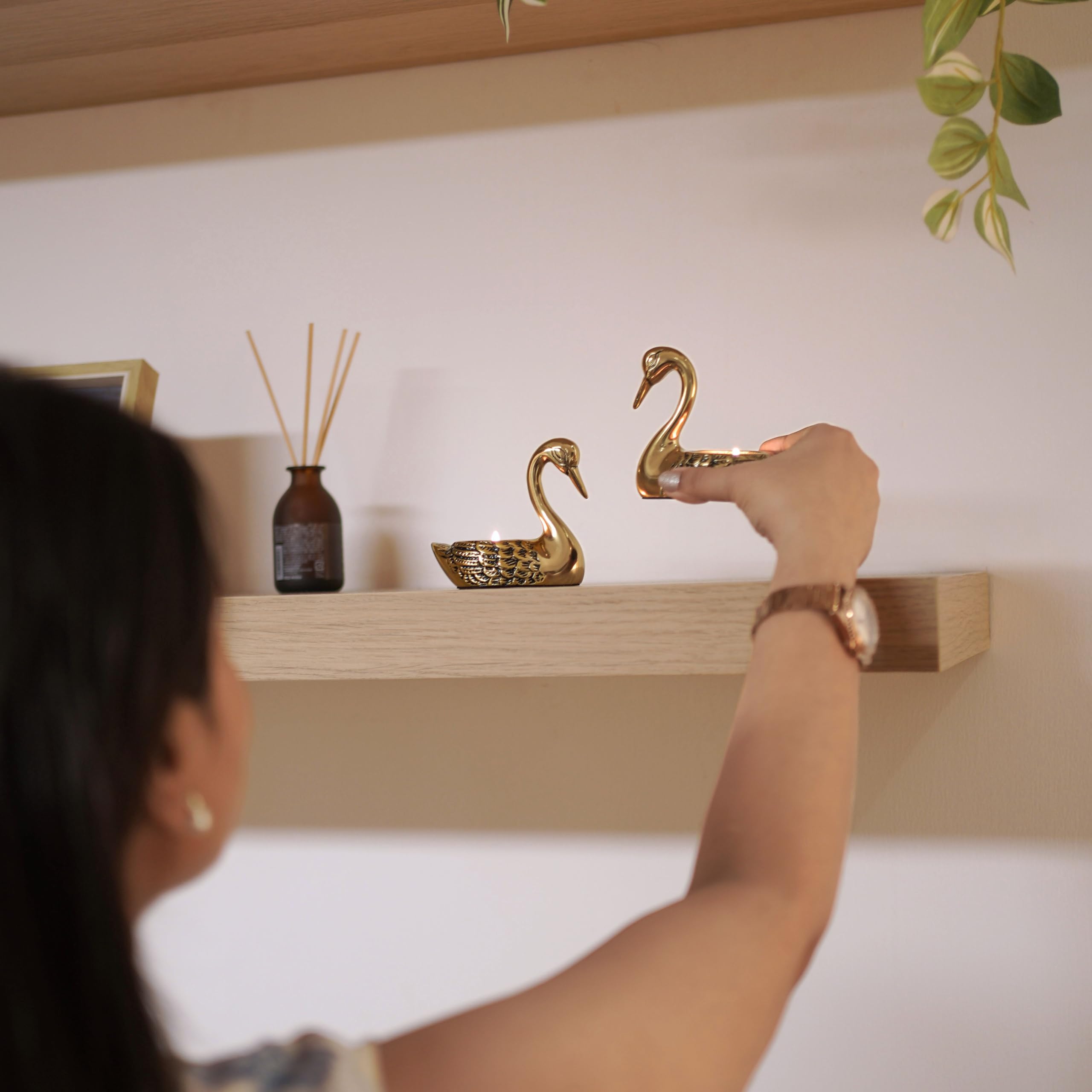Golden Love Swans Tea Light Holders - FREE SHIPPING -7