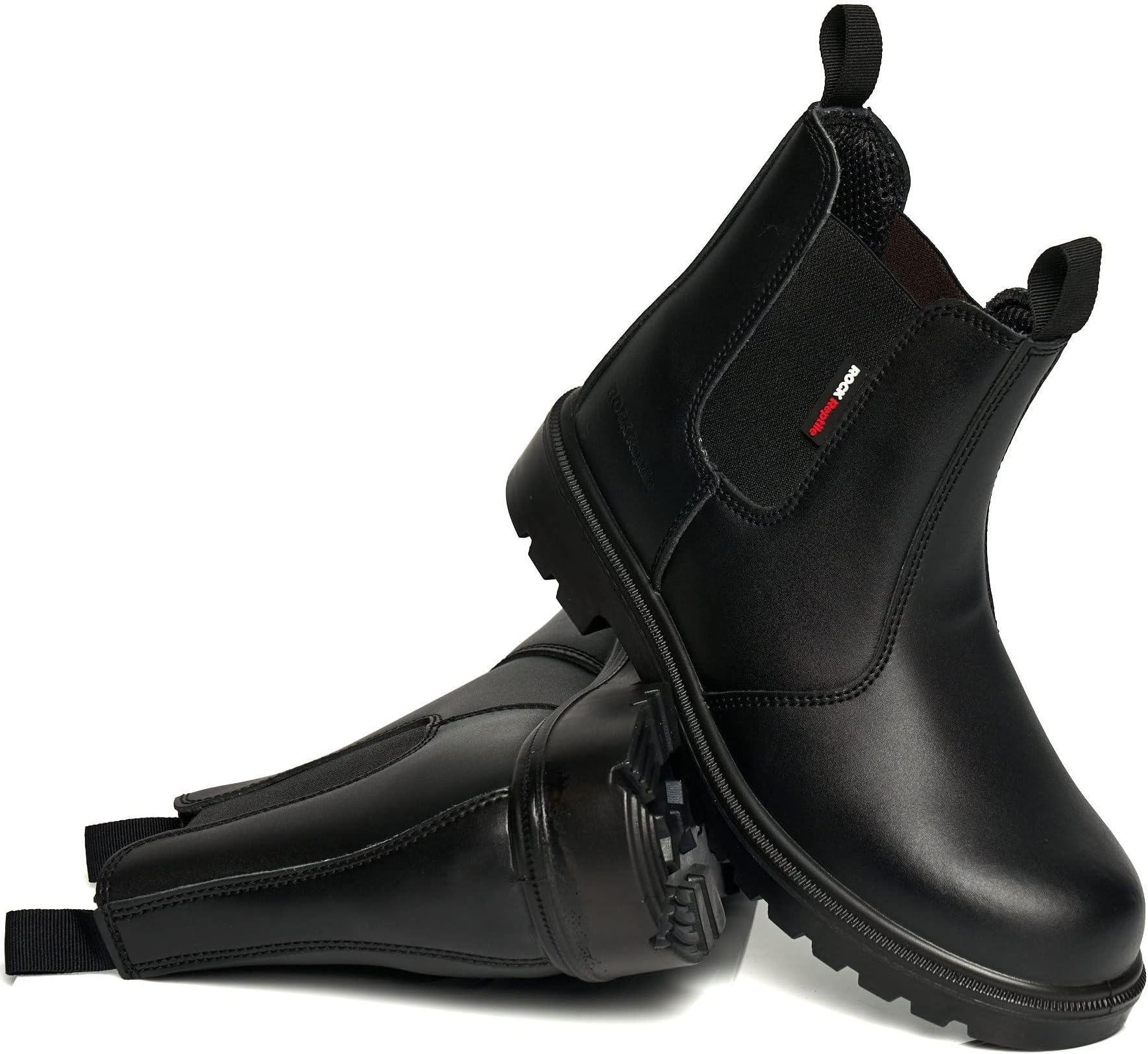 MENS LEATHER SAFETY DEALER BOOTS S1P TWIN GUSSET CHELSEA WORK STEEL TOE CAP WATERPROOF SHOES SIZE