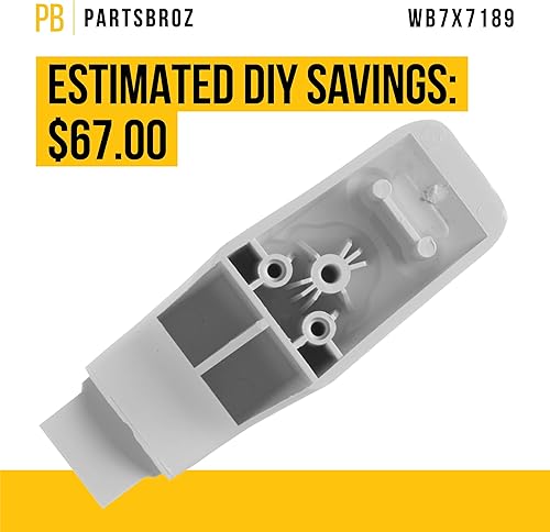 Miniatura 4 de PartsBroz WB7X7189 - Tapa de extremo para manija de puerta, compatible con General Electric Range - Sustituye a AP2019455 268078 PS256619 WB07X7189