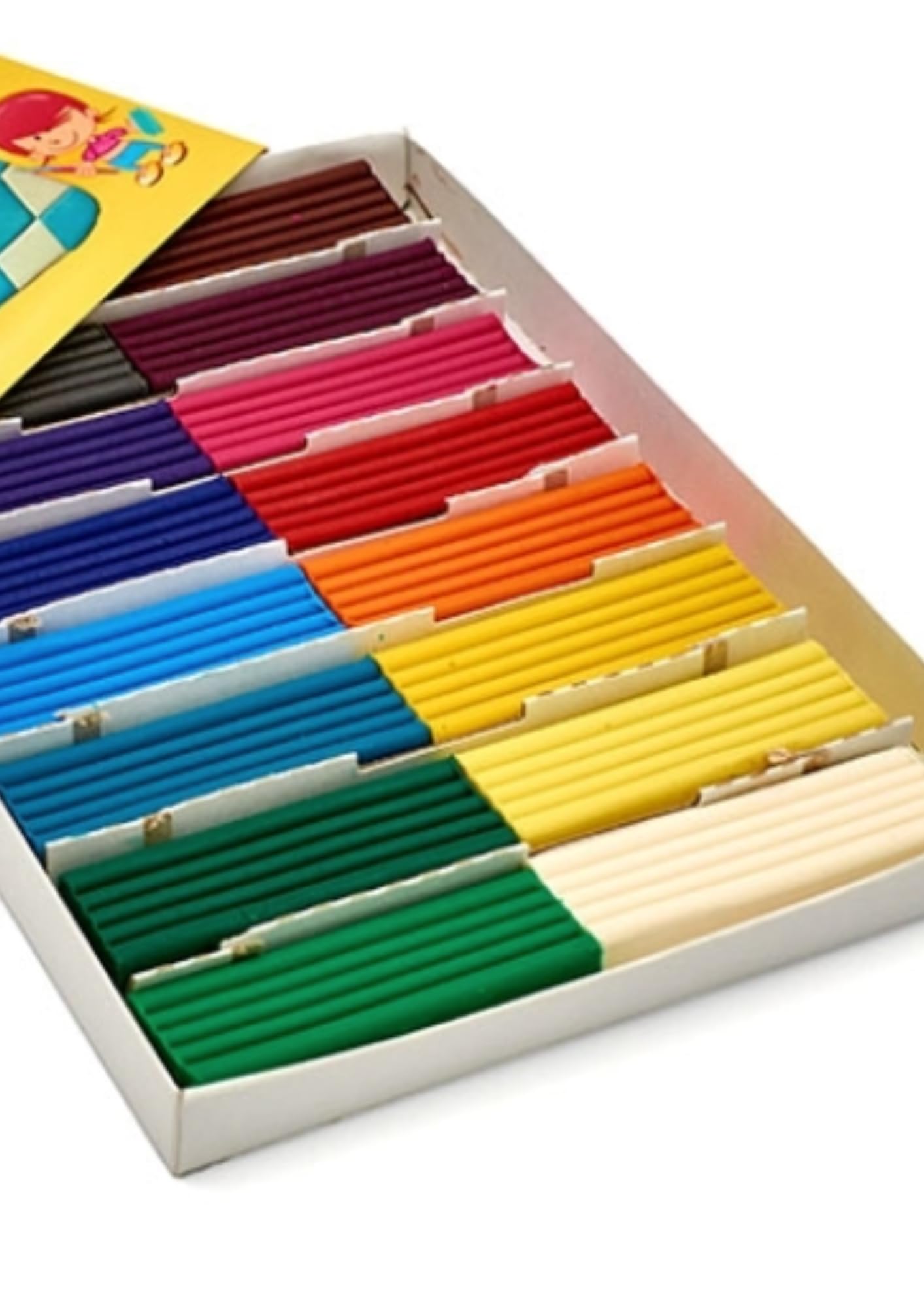 Child-Friendly Classic Non-Hardening Modelling Clay – Natural Binding Ingredients – EN71 Compliant – 16 Bright Colours
