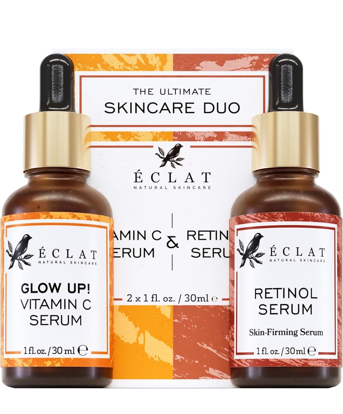 Eclat Skincare Face Serum Set Vitamin C & Retinol India