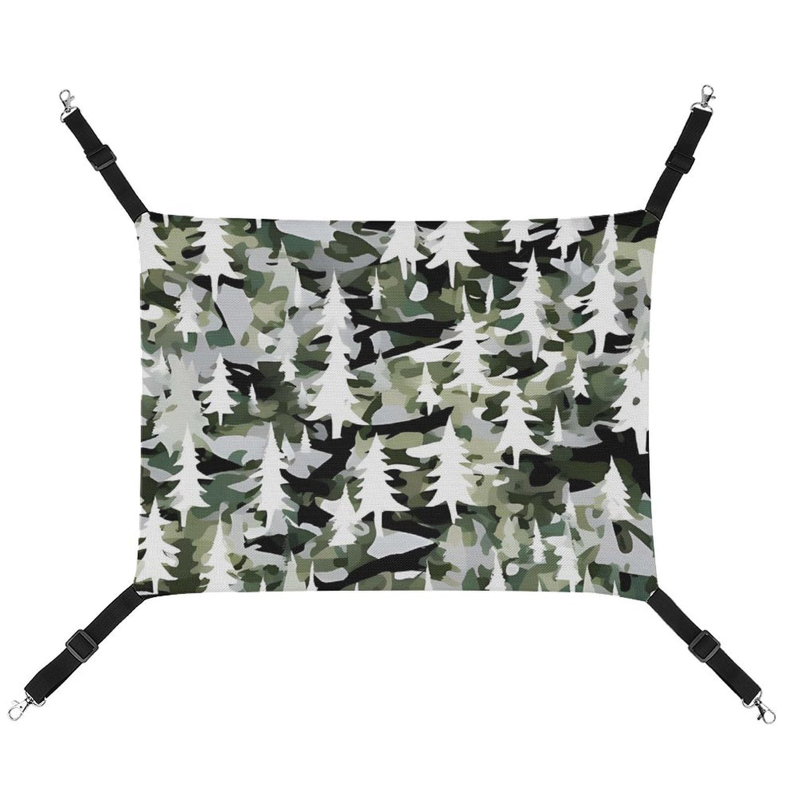 Hamac pour chat doux et respirant lit suspendu lavable pour petit animal arbres blancs