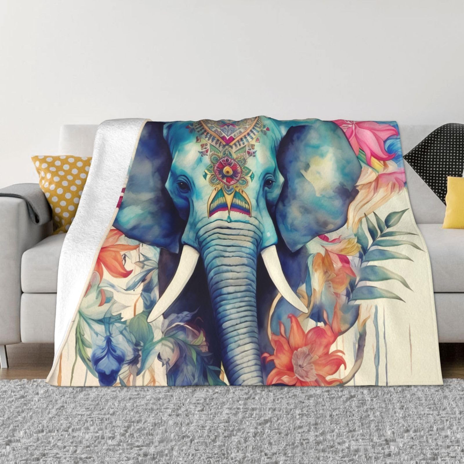 Jeté de lit en flanelle douce 203x152 cm, cadeau idéal toutes saisons