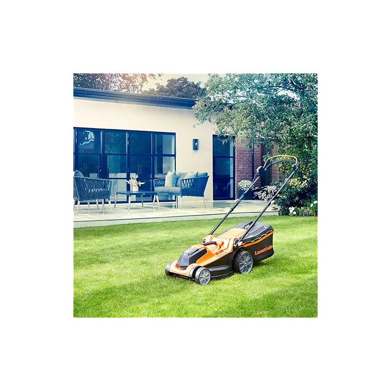 LawnMaster MX 24V 37cm Cordless Lawnmower with a 4.0Ah Lithium Ion Battery, Spare Battery, a Fast Charger and Rear Roller (37cm Mower) - Image 3