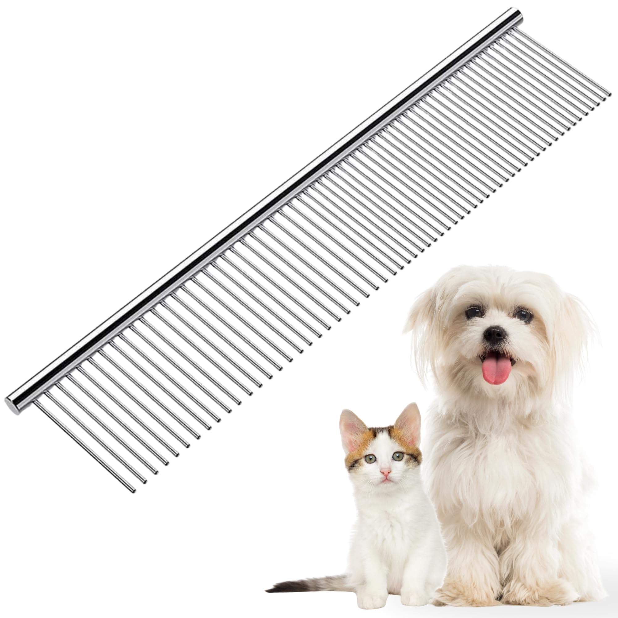 Buraq Stainless Steel Dematting Grooming Comb for Dogs and Cats Gently Removes Loose Undercoat, Mats, Tangles & Knots (Dematting Grooming Comb, 7 Inch) (B0CLH2K9FC) Amazon Price History, Amazon Price Tracker