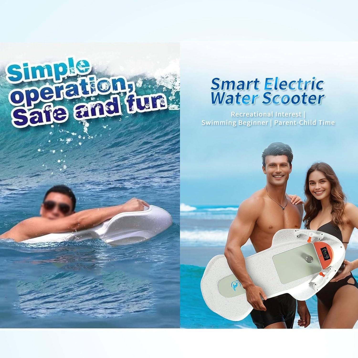 Electric Surfboard with LCD Display,Motorized Jetboard 2 Speeds Adjustable, Load-Bearing Portable Skid Plate, Smart Somatosensory Board Aids for Adults