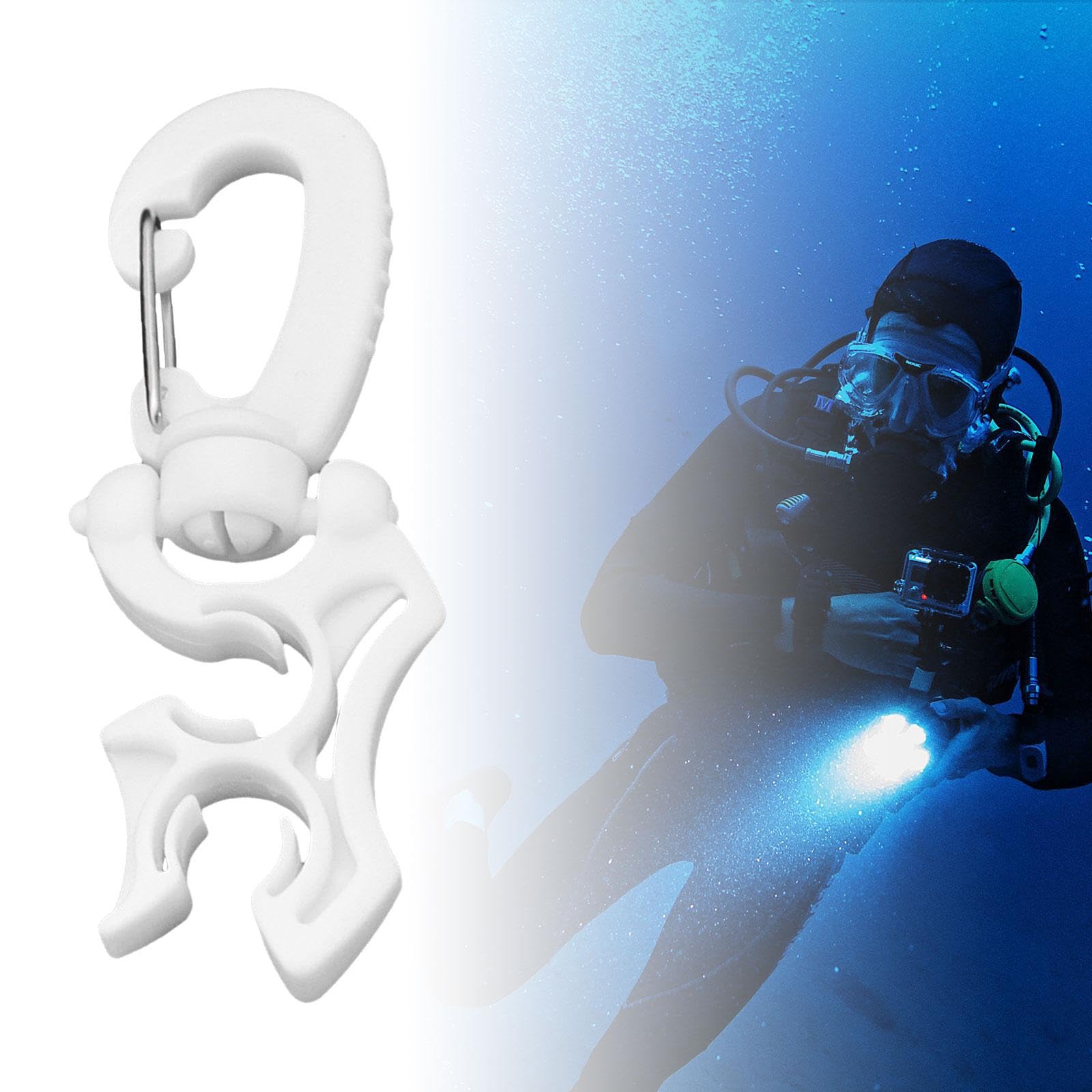Support De Tuyau De Plongée BCD – Double Pince, Rotation 360°, 3 Couleurs, Clip Crochet