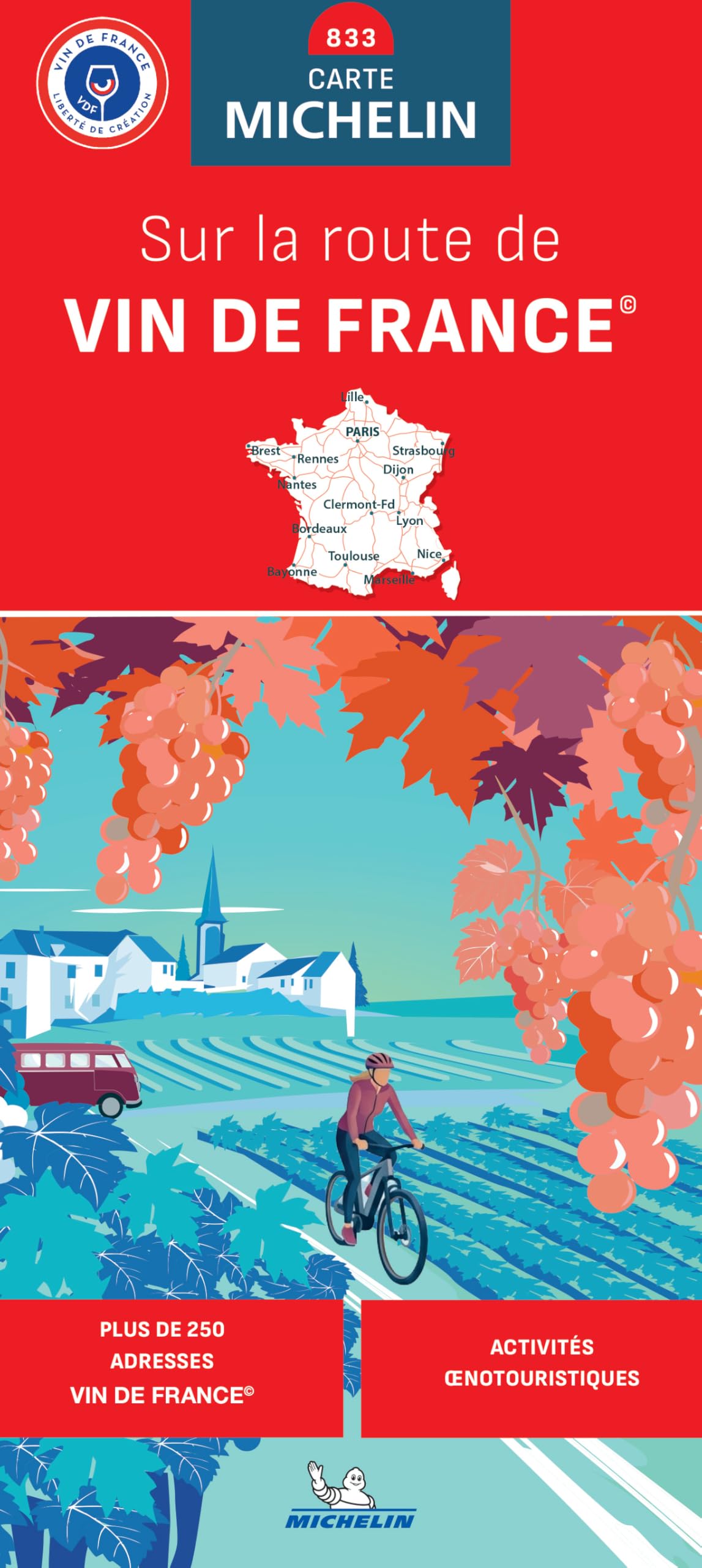 Carte Nationale Sur la route de Vin De France