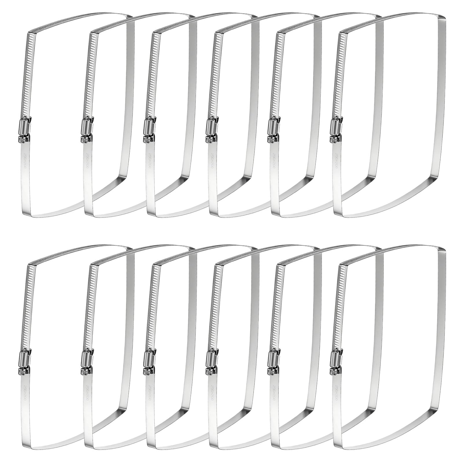 Colliers rectangulaires inox 304 Quarkzman durables pour gaines de ponts